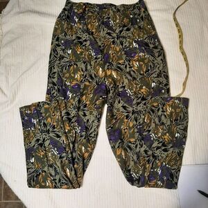 Vintage Turn On  Boho Lagen Look High Elastic Waist Pants Large